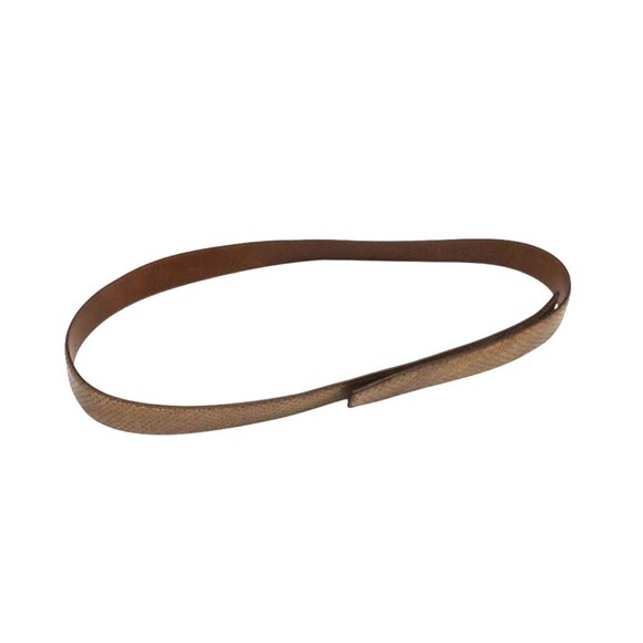 Terry Stack Italian Leather Tan Snake Pattern Belt Size L main image 5